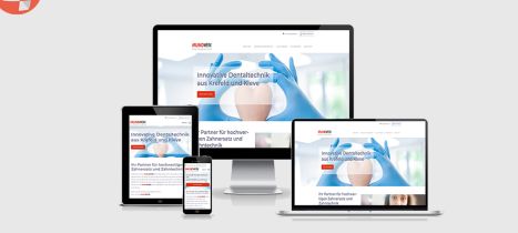 Responsive Webdesign für Dentallabor auf verschiedenen Geräten.