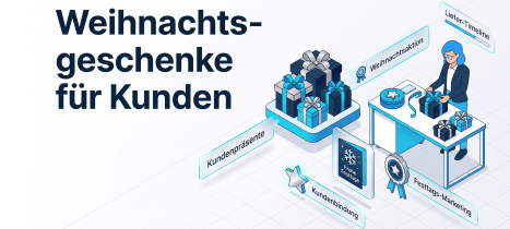 Person überreicht ein glitzerndes Geschenk mit rotem Band.