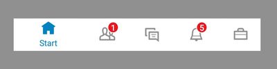 Das mobile Twitter-Menü greift auf Icons zurück.