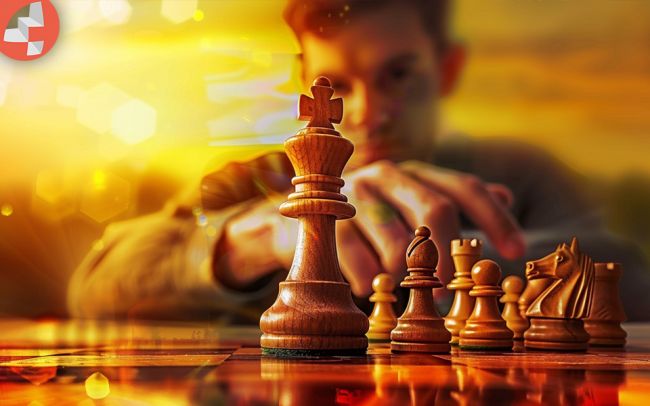Beitragsbild mit einem Mann, der Schach spielt