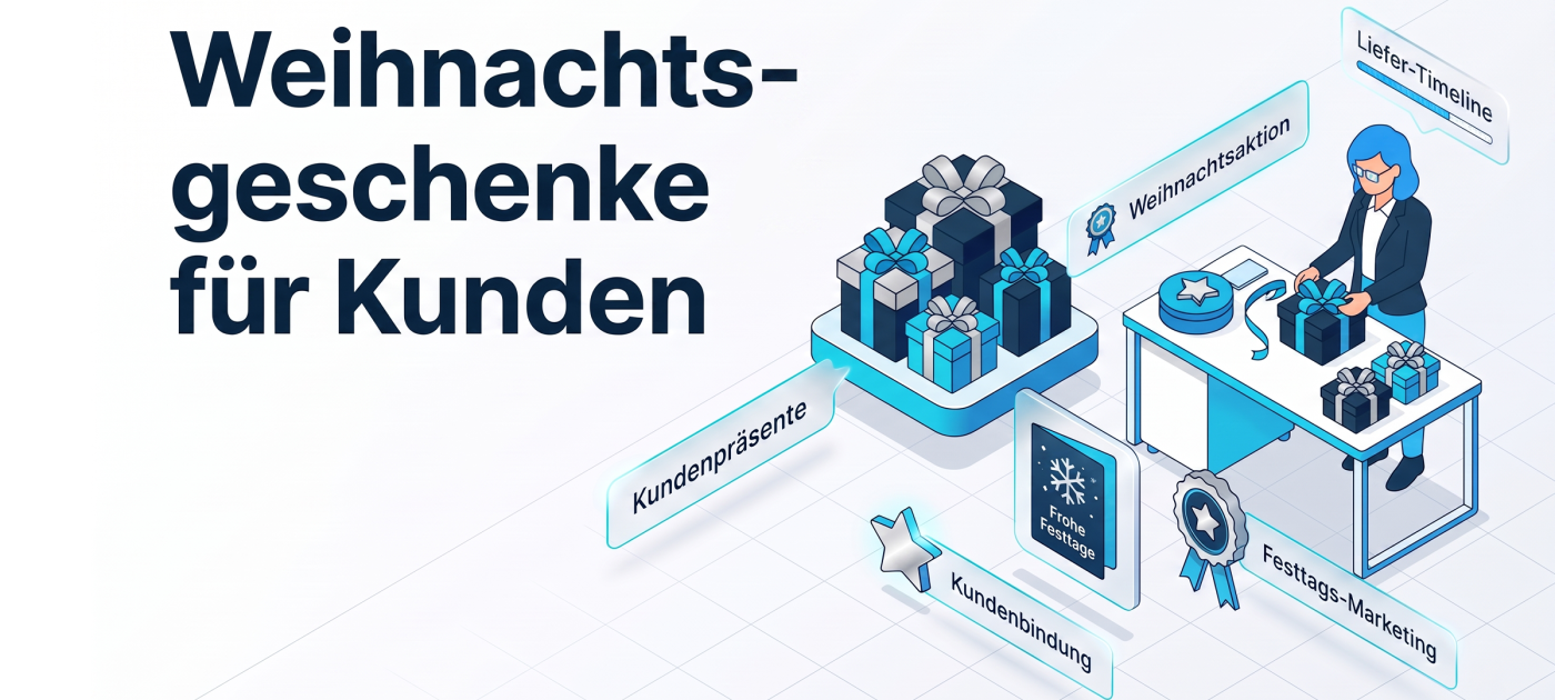 Eine Person überreicht ein glitzerndes Weihnachtsgeschenk mit rotem Band in einer festlichen Umgebung voller Geschenke.